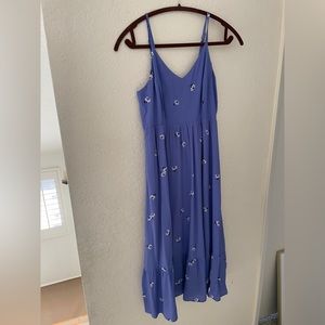 Periwinkle floral Old Navy midi dress